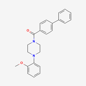 molecular formula C24H24N2O2 B3442272 1-(4-biphenylylcarbonyl)-4-(2-methoxyphenyl)piperazine 