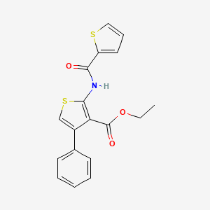 molecular formula C18H15NO3S2 B3442278 ethyl 4-phenyl-2-[(2-thienylcarbonyl)amino]-3-thiophenecarboxylate 