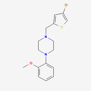 molecular formula C16H19BrN2OS B3442296 1-[(4-bromo-2-thienyl)methyl]-4-(2-methoxyphenyl)piperazine 
