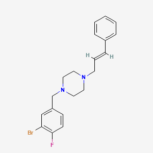 molecular formula C20H22BrFN2 B3442304 1-(3-bromo-4-fluorobenzyl)-4-(3-phenyl-2-propen-1-yl)piperazine 