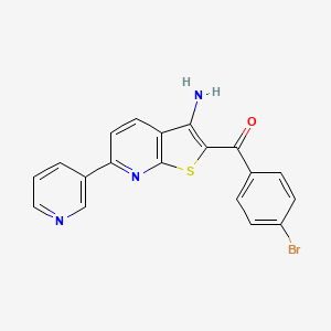 molecular formula C19H12BrN3OS B3442309 [3-amino-6-(3-pyridinyl)thieno[2,3-b]pyridin-2-yl](4-bromophenyl)methanone 