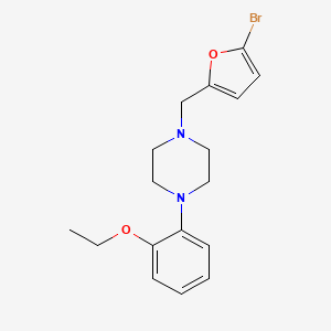 molecular formula C17H21BrN2O2 B3442313 1-[(5-bromo-2-furyl)methyl]-4-(2-ethoxyphenyl)piperazine 