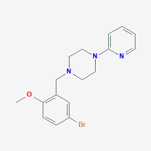 molecular formula C17H20BrN3O B3442314 1-(5-bromo-2-methoxybenzyl)-4-(2-pyridinyl)piperazine 