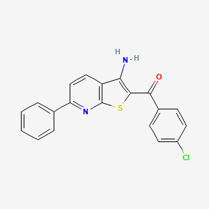 molecular formula C20H13ClN2OS B3442356 (3-amino-6-phenylthieno[2,3-b]pyridin-2-yl)(4-chlorophenyl)methanone CAS No. 5271-85-2