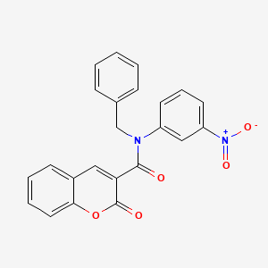 molecular formula C23H16N2O5 B3442361 N-benzyl-N-(3-nitrophenyl)-2-oxo-2H-chromene-3-carboxamide 