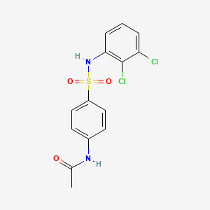 molecular formula C14H12Cl2N2O3S B3442368 N-(4-{[(2,3-dichlorophenyl)amino]sulfonyl}phenyl)acetamide 