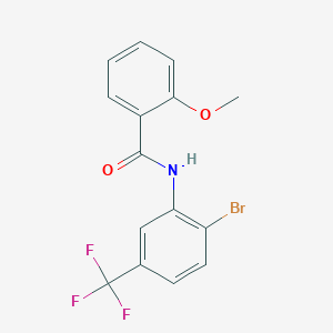 molecular formula C15H11BrF3NO2 B3442391 N-[2-bromo-5-(trifluoromethyl)phenyl]-2-methoxybenzamide 
