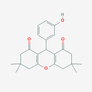 molecular formula C23H26O4 B3442398 9-(3-hydroxyphenyl)-3,3,6,6-tetramethyl-3,4,5,6,7,9-hexahydro-1H-xanthene-1,8(2H)-dione 