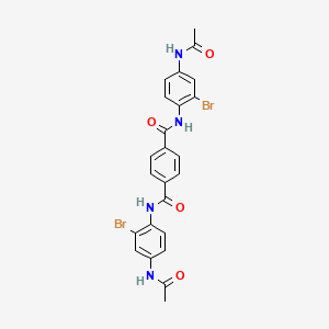 molecular formula C24H20Br2N4O4 B3442404 N,N'-bis[4-(acetylamino)-2-bromophenyl]terephthalamide 