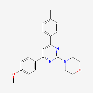 molecular formula C22H23N3O2 B3442411 4-[4-(4-methoxyphenyl)-6-(4-methylphenyl)-2-pyrimidinyl]morpholine 