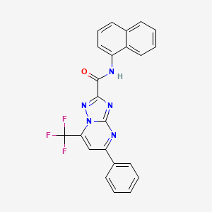 molecular formula C23H14F3N5O B3442419 N-1-naphthyl-5-phenyl-7-(trifluoromethyl)[1,2,4]triazolo[1,5-a]pyrimidine-2-carboxamide 