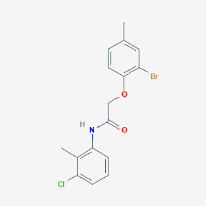 molecular formula C16H15BrClNO2 B3442442 2-(2-bromo-4-methylphenoxy)-N-(3-chloro-2-methylphenyl)acetamide 