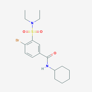 molecular formula C17H25BrN2O3S B3442450 4-bromo-N-cyclohexyl-3-[(diethylamino)sulfonyl]benzamide 
