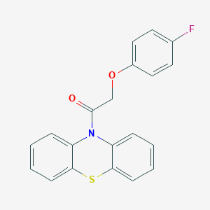 molecular formula C20H14FNO2S B3442465 10-[(4-fluorophenoxy)acetyl]-10H-phenothiazine 