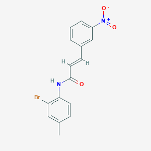 molecular formula C16H13BrN2O3 B3442471 N-(2-bromo-4-methylphenyl)-3-(3-nitrophenyl)acrylamide 
