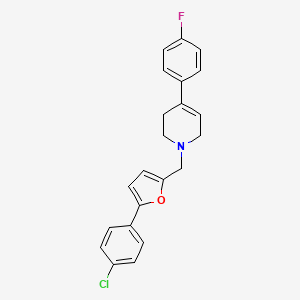molecular formula C22H19ClFNO B3442477 1-{[5-(4-chlorophenyl)-2-furyl]methyl}-4-(4-fluorophenyl)-1,2,3,6-tetrahydropyridine 