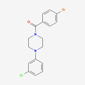 molecular formula C17H16BrClN2O B3442484 1-(4-bromobenzoyl)-4-(3-chlorophenyl)piperazine 