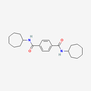 molecular formula C22H32N2O2 B3442488 N,N'-dicycloheptylterephthalamide 