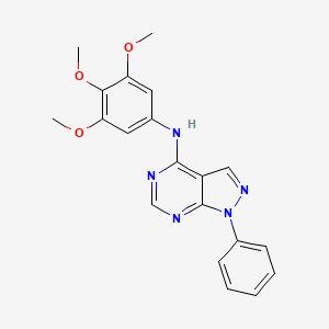 molecular formula C20H19N5O3 B3442493 1-phenyl-N-(3,4,5-trimethoxyphenyl)-1H-pyrazolo[3,4-d]pyrimidin-4-amine 