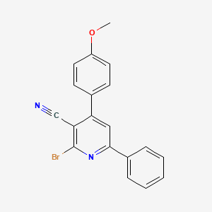 molecular formula C19H13BrN2O B3442501 2-bromo-4-(4-methoxyphenyl)-6-phenylnicotinonitrile CAS No. 5283-17-0