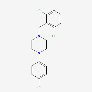 molecular formula C17H17Cl3N2 B3442523 1-(4-chlorophenyl)-4-(2,6-dichlorobenzyl)piperazine 