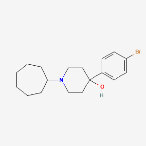molecular formula C18H26BrNO B3442525 4-(4-bromophenyl)-1-cycloheptyl-4-piperidinol 