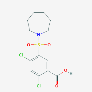 molecular formula C13H15Cl2NO4S B3442534 5-(1-azepanylsulfonyl)-2,4-dichlorobenzoic acid 
