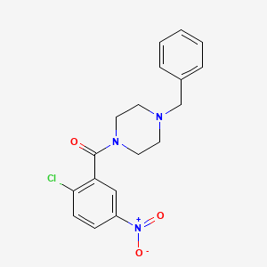 molecular formula C18H18ClN3O3 B3442549 1-benzyl-4-(2-chloro-5-nitrobenzoyl)piperazine 