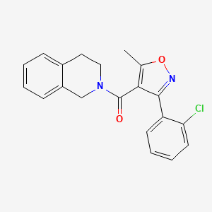 B3442557 2-{[3-(2-chlorophenyl)-5-methyl-4-isoxazolyl]carbonyl}-1,2,3,4-tetrahydroisoquinoline CAS No. 5523-80-8
