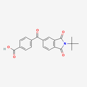 molecular formula C20H17NO5 B3442560 4-[(2-tert-butyl-1,3-dioxo-2,3-dihydro-1H-isoindol-5-yl)carbonyl]benzoic acid 