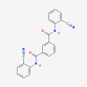 molecular formula C22H14N4O2 B3442569 N,N'-bis(2-cyanophenyl)isophthalamide 