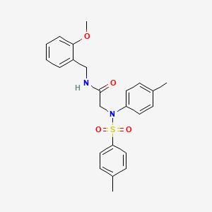molecular formula C24H26N2O4S B3442580 N~1~-(2-methoxybenzyl)-N~2~-(4-methylphenyl)-N~2~-[(4-methylphenyl)sulfonyl]glycinamide 