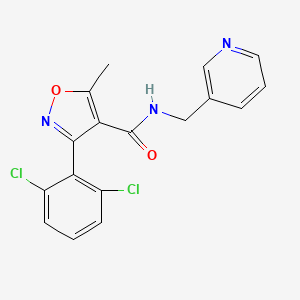 molecular formula C17H13Cl2N3O2 B3442588 3-(2,6-dichlorophenyl)-5-methyl-N-(3-pyridinylmethyl)-4-isoxazolecarboxamide 