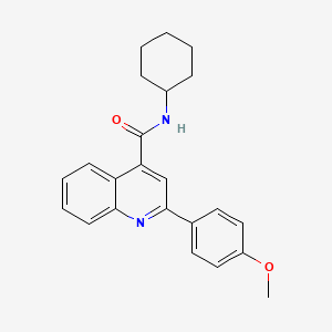 molecular formula C23H24N2O2 B3442604 N-cyclohexyl-2-(4-methoxyphenyl)-4-quinolinecarboxamide 