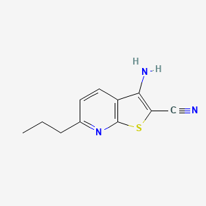 molecular formula C11H11N3S B3442624 3-amino-6-propylthieno[2,3-b]pyridine-2-carbonitrile 