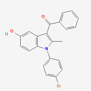 molecular formula C22H16BrNO2 B3442645 [1-(4-bromophenyl)-5-hydroxy-2-methyl-1H-indol-3-yl](phenyl)methanone 
