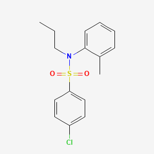 molecular formula C16H18ClNO2S B3442655 4-chloro-N-(2-methylphenyl)-N-propylbenzenesulfonamide 
