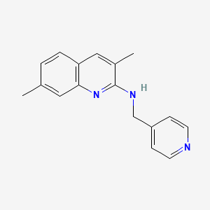 molecular formula C17H17N3 B3442660 3,7-dimethyl-N-(4-pyridinylmethyl)-2-quinolinamine 