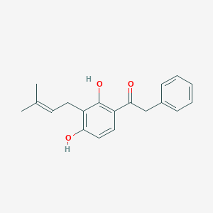 molecular formula C19H20O3 B344267 1-[2,4-Dihydroxy-3-(3-methyl-2-butenyl)phenyl]-2-phenylethanone 