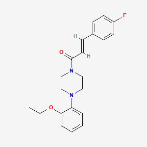 molecular formula C21H23FN2O2 B3442679 1-(2-ethoxyphenyl)-4-[3-(4-fluorophenyl)acryloyl]piperazine 