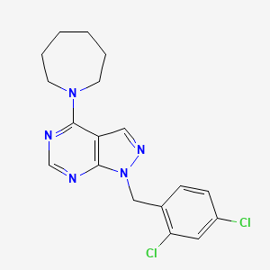 molecular formula C18H19Cl2N5 B3442723 4-(1-azepanyl)-1-(2,4-dichlorobenzyl)-1H-pyrazolo[3,4-d]pyrimidine 