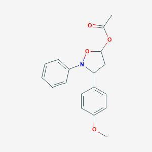 molecular formula C18H19NO4 B344273 3-(4-Methoxyphenyl)-2-phenyl-5-isoxazolidinyl acetate 