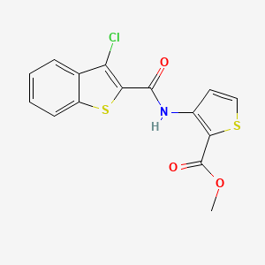 molecular formula C15H10ClNO3S2 B3442741 methyl 3-{[(3-chloro-1-benzothien-2-yl)carbonyl]amino}-2-thiophenecarboxylate 
