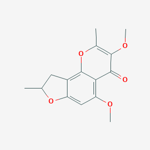 molecular formula C15H16O5 B344275 3,5-dimethoxy-2,8-dimethyl-8,9-dihydro-4H-furo[2,3-h]chromen-4-one 