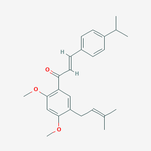 molecular formula C25H30O3 B344276 4-Isopropyl-2',4'-dimethoxy-5'-prenylchalcone 