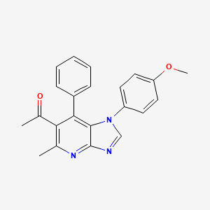 molecular formula C22H19N3O2 B3442767 1-[1-(4-methoxyphenyl)-5-methyl-7-phenyl-1H-imidazo[4,5-b]pyridin-6-yl]ethanone 