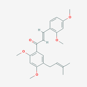 molecular formula C24H28O5 B344277 1-[2,4-Dimethoxy-5-(3-methyl-2-butenyl)phenyl]-3-(2,4-dimethoxyphenyl)-2-propen-1-one 