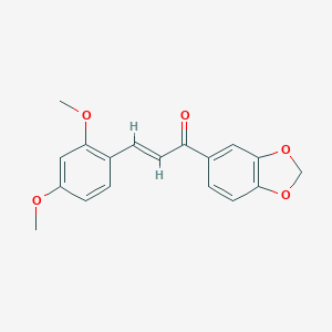 molecular formula C18H16O5 B344278 1-(1,3-Benzodioxol-5-yl)-3-(2,4-dimethoxyphenyl)-2-propen-1-one 