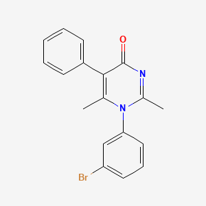 molecular formula C18H15BrN2O B3442797 1-(3-bromophenyl)-2,6-dimethyl-5-phenyl-4(1H)-pyrimidinone 