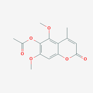 molecular formula C14H14O6 B344280 5,7-Dimethoxy-4-methyl-2-oxo-2H-chromen-6-yl acetate 